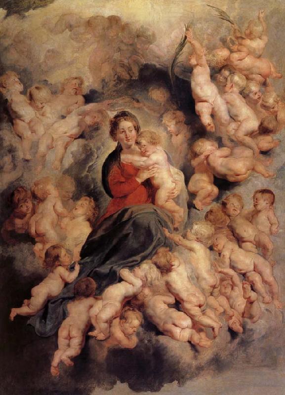 Peter Paul Rubens La Vierge a l'enfant entoure des saints Innocents oil painting picture